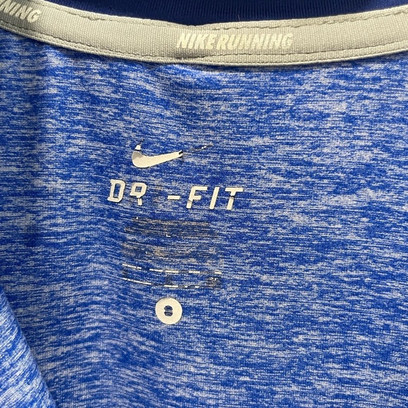 Nike dry Fit element Blue Heather Long Sleeve 1/2 zip running Top womens M - Picture 6 of 10